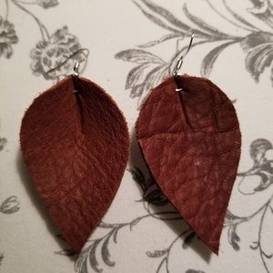 Leather Zia earrings